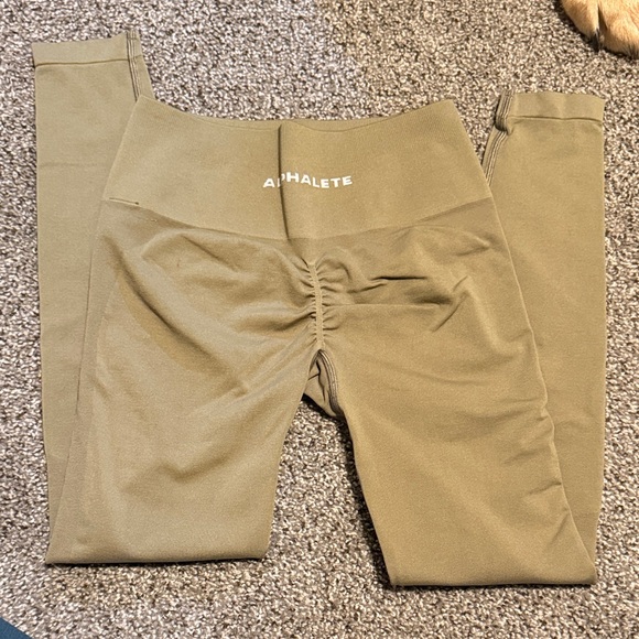 Alphalete Pants - Alphalete Amplify - Not Gold High-Rise Leggings